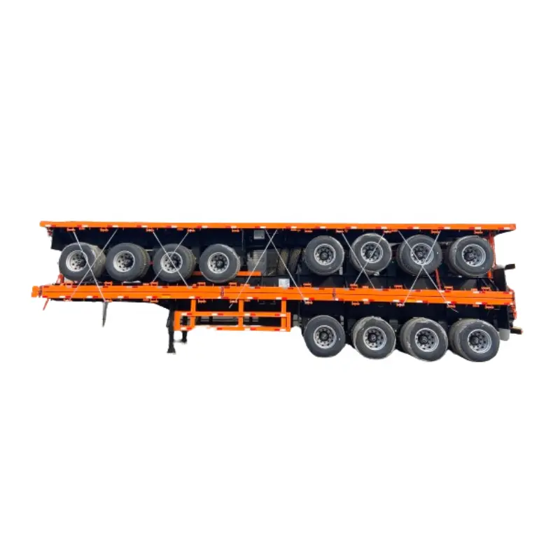 Best Price 20ft 40ft Container Flatbed Truck Semi Trailer for sale