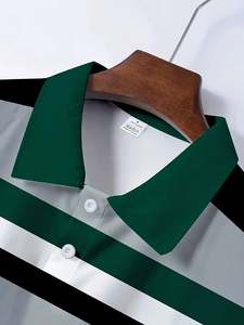 Top vente hommes décontracté impression 3D chemise de Golf à manches courtes boutonné coupe régulière polo pour printemps été automne - Product Image 3