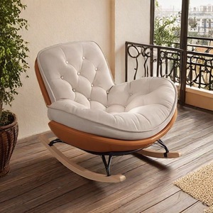 <span class=keywords><strong>Fauteuil</strong></span> à bascule <span class=keywords><strong>moderne</strong></span> et contemporain avec dossier nordique, design durable pour la maison, le bureau, le salon et l'hôtel - Product Image 1
