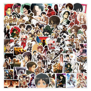 สติกเกอร์ตกแต่งสำหรับเด็กลาย1200 100ชิ้น/เซ็ตอนิเมะตามสั่งลายจู่โจมแบบไททันเยเกอร์กันน้ำคอลเลกชันสติกเกอร์ตกแต่งสำหรับเด็ก - Product Image 1