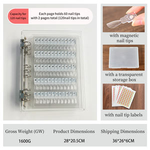 Libro de acrílico transparente al por mayor, herramienta de exhibición de manicura magnética, tabla de colores de uñas, libro para Esmalte de colores de uñas, Gel Show - Product Image 2