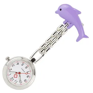Dolphin Nurse Watch fish-shaped doctor Hanging Clock Cartoon Alloy Student Nurse Hospital Pocket Watch