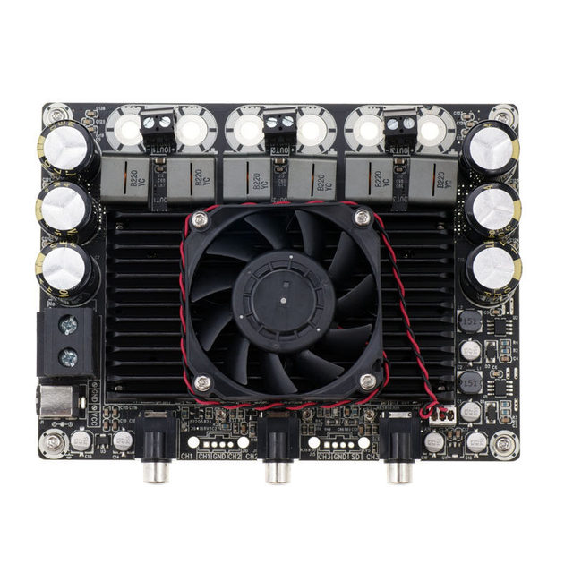 3x500W 2.1 Channel STA516BE Three Channel Class D Digital High Power Amplifier Board Super Bass Audio Amplifier Module