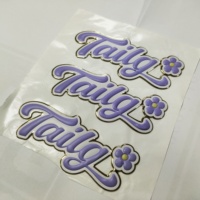 Étiquette en plastique souple 3D personnalisée en usine, logo imprimé en TPU, étiquette colorée