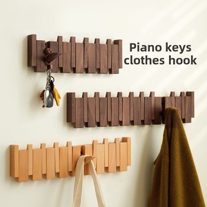 <span class=keywords><strong>Appendiabiti</strong></span> <span class=keywords><strong>Vintage</strong></span> in legno-Organizer per indumenti antiscivolo con ganci decorativi da parete - Product Image 1