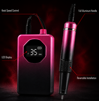 Machine à ongles sans fil professionnelle 35000 tr/min, lime à ongles électrique rechargeable avec charge USB, poignée en aluminium