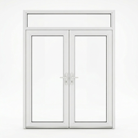 Porte à double battant chinoise moderne, durable, personnalisée, en acier inoxydable, avec verre trempé à rupture de pont thermique et étanche