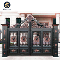 Portail Principal Électrique de Villa et de Jardin en Alliage d'Aluminium Sculpté, Motif Ancien Magnifique, pour Usage Automobile