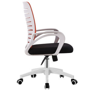 Kostenlose Probe Mesh-Komponente Schlaf Korea Besucher Rolling Hochwertiger Kunststoff Weiß Chrom Stahl Rücken Ergo Bürostuhl In Taiwan - Product Image 4