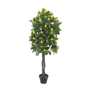 Árbol de limón de plástico Artificial para decoración de hogar, W06327, venta al por mayor, 130cm - Product Image 1
