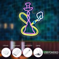 Barre lumineuse LED néon multicolore 5V DC transfrontalière, décoration de fête, panneau acrylique en forme de chicha, étanche IP65
