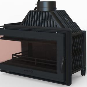 <span class=keywords><strong>Cheminée</strong></span> à bois moderne en fonte avec grande porte en verre <span class=keywords><strong>pour</strong></span> le chauffage <span class=keywords><strong>de</strong></span> la maison - Product Image 2