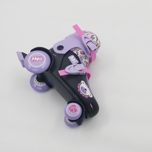 Patins à <span class=keywords><strong>glace</strong></span> violets réglables avec roues lumineuses <span class=keywords><strong>pour</strong></span> débutants, taille réglable, patins <span class=keywords><strong>pour</strong></span> enfants, tout-petits, garçons, filles - Product Image 4