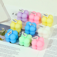 Bougie parfumée Bubble Cube, 6 bougies bulles, bougie en cire de soja, forme géométrique, bougie d'aromathérapie, décoration de table, cadeau d'anniversaire