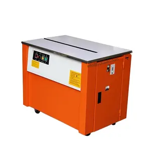 Best Verkopende Semi-Automatische Strapping Machine Hoge Tafel Werkende Draagbare Wikkelmachine Voor Verpakkingslijnen