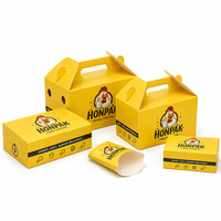 Scatole Personalizzate per Pollo Fritto, Confezioni Monouso per Fast Food, Scatole per Ali, Hot Dog e Bistecche HONPAK