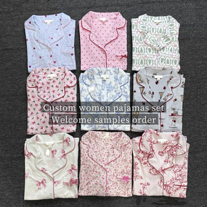 Nuovo Pigiama Primaverile da <span class=keywords><strong>Donna</strong></span> in Tencel a Maniche Lunghe, Set Traspirante in Cotone per Casa - Product Image 3