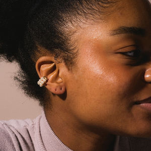 Gemnel S925 plaqué or 18 carats, boucles d'oreilles à double rangée de perles <span class=keywords><strong>Pema</strong></span>, mode, vente en gros, boucles d'oreilles de mariage, bijoux fins pour femmes - Product Image 5