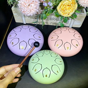 Directo de fábrica, tambor de lengua de acero de 6 pulgadas, 8 notas, percusión relajante, tambor de mano, <span class=keywords><strong>Mate</strong></span> de Metal para meditación - Product Image 3