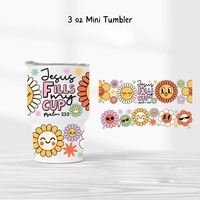 Autocollants personnalisés pour mini-gobelets de 3 oz, motifs mignons, transferts UV DTF pour tasses, transferts DTF pour mugs, motifs anime, transferts UV DTF pour gobelets de 16 oz, motifs dessin animé