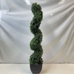 Venta caliente 120cm H X 25cm <span class=keywords><strong>D</strong></span> Boj Maceta de plástico Decoración interior al aire libre Directo de fábrica 120cm H X 25cm <span class=keywords><strong>D</strong></span> Árbol topiario artificial - Product Image 5