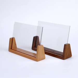 Bằng Gỗ Acrylic Khung Ảnh Hình Dạng U Hình Dạng Hình Ảnh Khung Ảnh Đứng Trong Suốt Không Khung Ảnh Với Cơ Sở Gỗ - Product Image 3