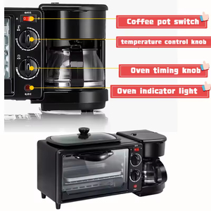 En Stock: Máquina de Desayuno 3 en 1, Horno Eléctrico para Cereales de Uso Doméstico con Función de Tostadora para Sándwiches y Hogares - Product Image 3