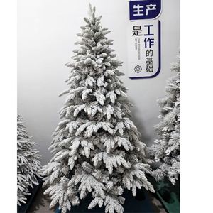 Árbol de Navidad Nevado de 225 cm (7.5 pies), Pino Grueso con Nieve Artificial, Mezcla de PE y PVC, Árbol de Navidad Premium para Interiores con Luces LED Encastradas - Product Image 2