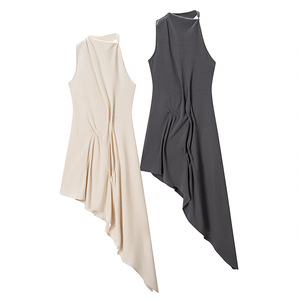 GX2129 Nouvelle Collection Été 2026 – Robe Longue Sexy Irrégulière Sans Manches avec Découpes pour Soirées et Clubs – Vêtements Femme Fournisseur - Product Image 6