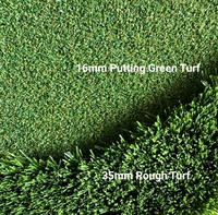 Tapis d'entraînement de golf portable grand format OEM pour intérieur/extérieur avec herbe verte + matériau NBR 1,5x3m, drapeau de putting pour l'entraînement