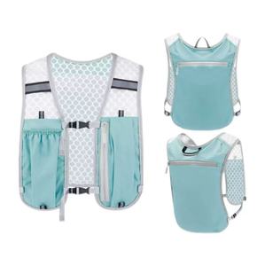 Gilet de course réfléchissant léger et ajustable avec poche à eau pour la marche nocturne, le cyclisme et le jogging pour hommes et femmes - Product Image 1