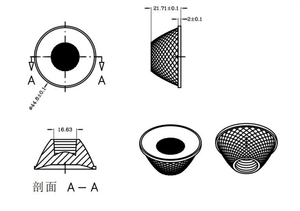 Lente óptica led de 45mm de diámetro, lente individual de plástico de 24 grados con soporte para COB led - Product Image 4