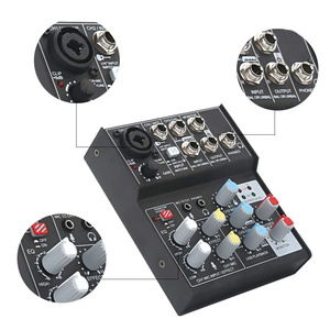 Mixer Audio sound card, USB Audio interface, 48V Phantom power supply for condenser microphone-engrave on <span class=keywords><strong>the</strong></span> computer/notebook/Macbook/ - Product Image 3
