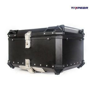 TIYPEOR <span class=keywords><strong>80L</strong></span> Noir Nouveau Coffre de Moto en Alliage d'Aluminium Boîte de Rangement pour Bagages Support d'Installation Rétrofit/Mise à Niveau - Product Image 6