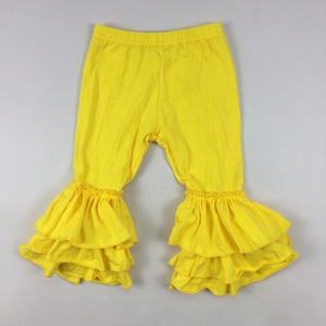 Qingli ODM Custom Soft Cotton Bells Baby Girls Breathable Casual Clothing Solid Ruffle <strong>Leggings</strong> Fall/<strong>Summer</strong> Wholesale Price - Product Image 4