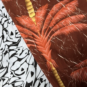 Exquisita Tela Elástica de Poliéster con Estampado Tropical 3D, Diseño de Arrugas, Elástica en Cuatro Direcciones, para Vestidos de Mujer, Tejido PES Elastano EA - Product Image 6