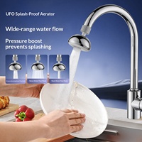 TK Cross-Border Nouvelle petite douchette de robinet ABS 'Flying Saucer' pour cuisine, avec aérateur à jet dense pressurisé, design moderne, monocommande
