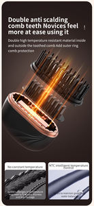 Cepillo Alisador de Cabello Inalámbrico al por Mayor, Ajustable, Recargable por USB, Portátil, Doble Uso Húmedo/Seco, 160-200°C - Product Image 2