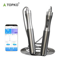 TOPKO Corde à sauter en fil d'acier rechargeable Fitness Exercice Corde à sauter