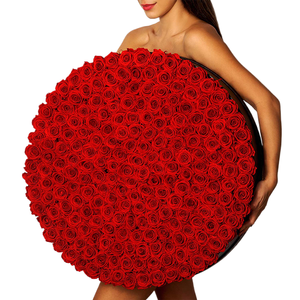<span class=keywords><strong>Rose</strong></span> Stabilizzate di Grado A all'Ingrosso, Scatola Gigante da <span class=keywords><strong>200</strong></span> <span class=keywords><strong>Rose</strong></span>, Fiori Eterni a Lunga Durata in Scatola Rotonda per San Valentino - Product Image 1