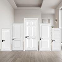 Panneaux de porte intérieurs préfinis JHK, texture lisse, grain de bois, MDF, HDF, noyau creux moulé, non finis