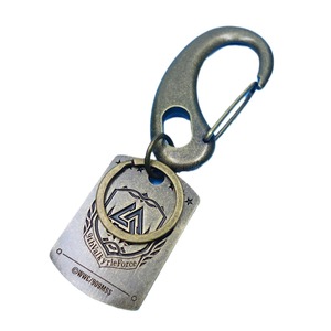 Porte-clés vintage vieilli en alliage de zinc, avec grand crochet de randonnée en forme d'oreille, étiquette à logo à motifs, personnalisable - Product Image 5