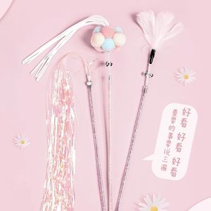 ของเล่นแมวพร้อมขนนกและกระดิ่ง อุปกรณ์สำหรับสัตว์เลี้ยงแบบอินเทอร์แอคทีฟสำหรับแมวในบ้านและลูกแมว - Product Image 1