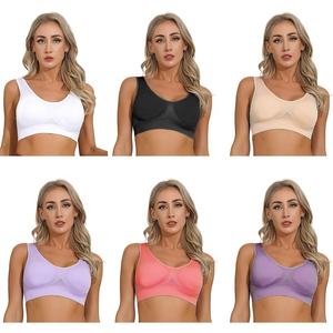 Sujetador deportivo de alto impacto para mujer, correas anchas para los hombros, alfombrillas de copa extraíbles, sujetador elástico alto para entrenamiento, Yoga, sujetador de talla grande - Product Image 2