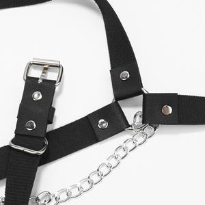 Couple <span class=keywords><strong>SM</strong></span> Flirter Jouets Érotique Féminin Lingerie Bondage Cou Anneau Métallique En Cuir Corps Harnais Sex Toys pour une Expérience Sexy - Product Image 4