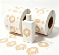Étiquette de bouteille cosmétique imperméable personnalisée en PE, impression numérique, forme rectangulaire, emballage pour mascara et dentifrice
