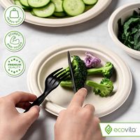 Assiettes carrées 100 % compostables en bagasse et papier de bambou [7 po.] 150 Assiettes jetables écologiques robustes sans bois pour tous