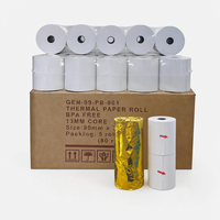 Rouleaux de papier thermique pour caisse enregistreuse 80x80mm pour système POS, impression de logo OEM directe d'usine, sans BPA, vente en gros en vrac