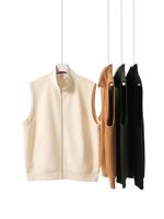 Fabricants de vêtements – Nouvelle collection printemps-automne : Gilet décontracté ample 380g, couleur unie, sans manches, à porter en extérieur