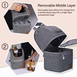 Insulated Baby Bottle Bag Multi-Function Breastmilk Cooler Bag Fit As Wine Carrier or for Milk Bottles Bag - Product Image 5